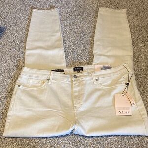 NYDJ Light Tan Ami skinny lift tuck Jeans, NWT